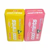 Empty tin box for packing mint with slide lid