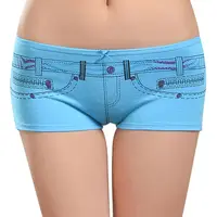 

Yun Meng Ni Fashion Womens Underwear Special Jean Printed Boyshorts Soft Cotton Panties for Women
