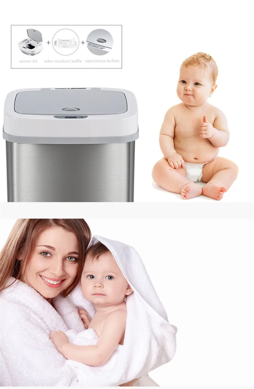 Modern Style Odorresistant Automatic Plastic Nappy Diaper Bin Odor