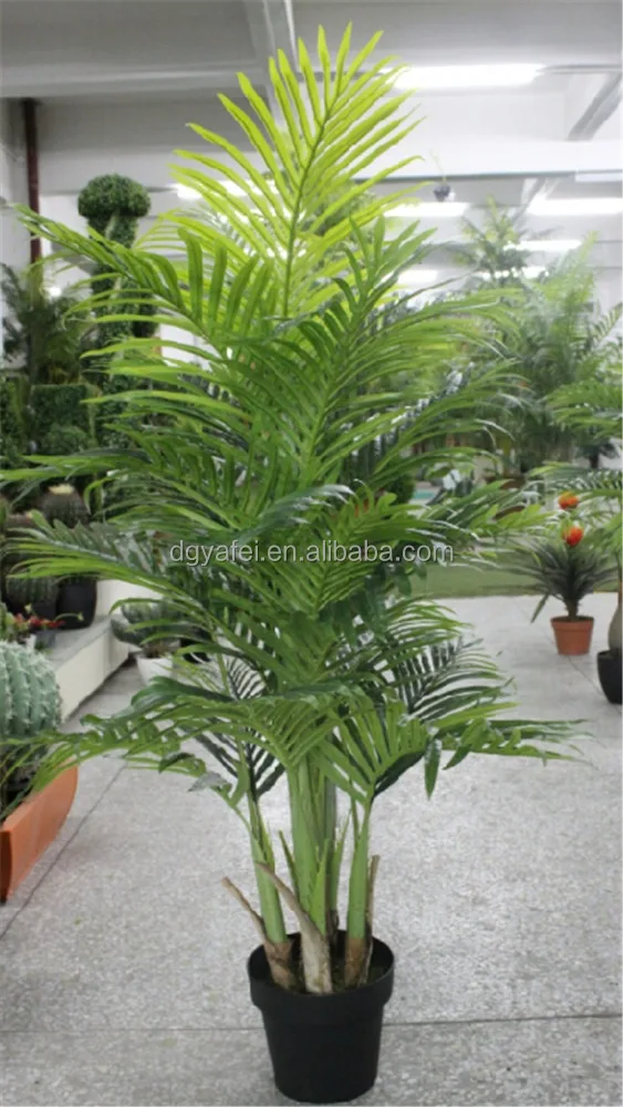 1 3m Tropical Plant Artificial Dwarf Palm Trees With Plastic Pot