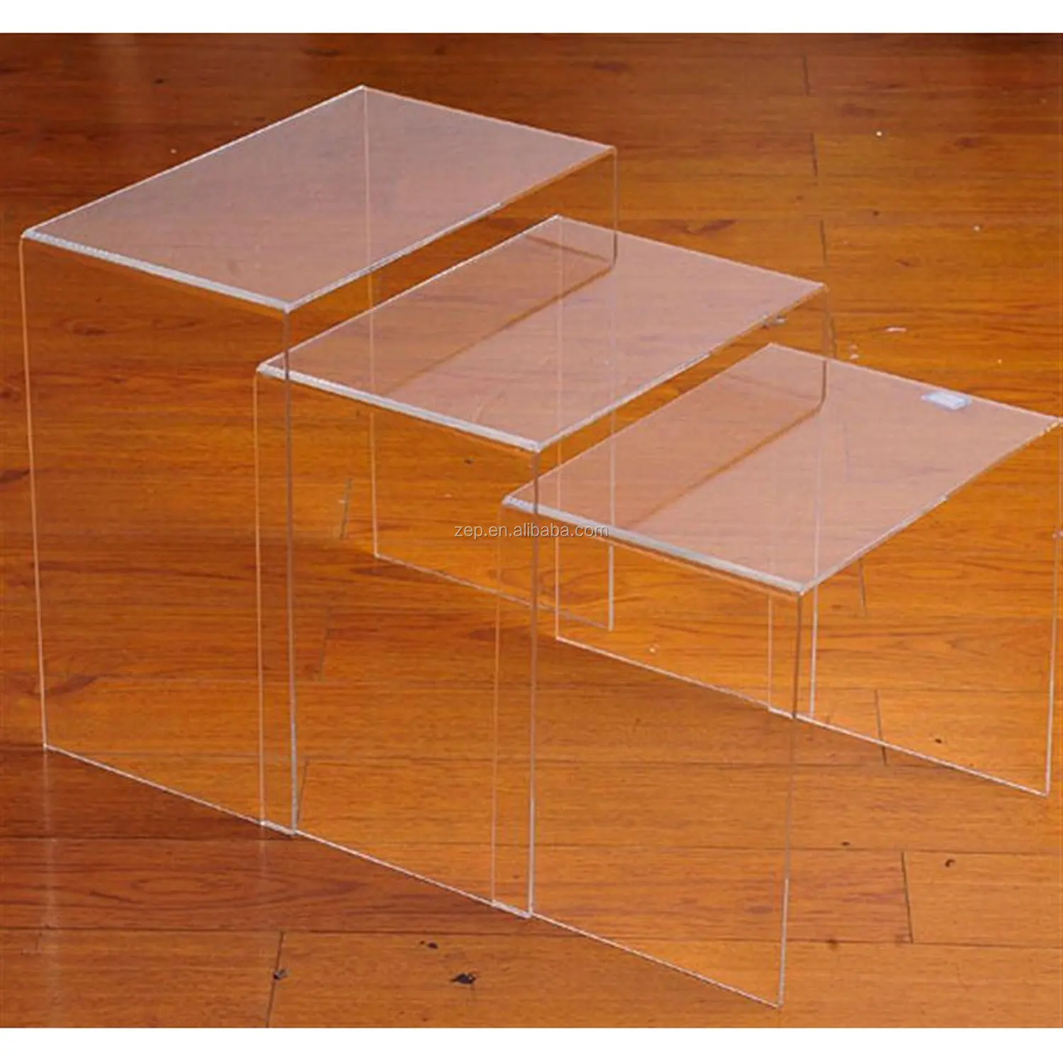 Luxury Acrylic Coffee Table Transparent Plastic Furniture Heat Bending