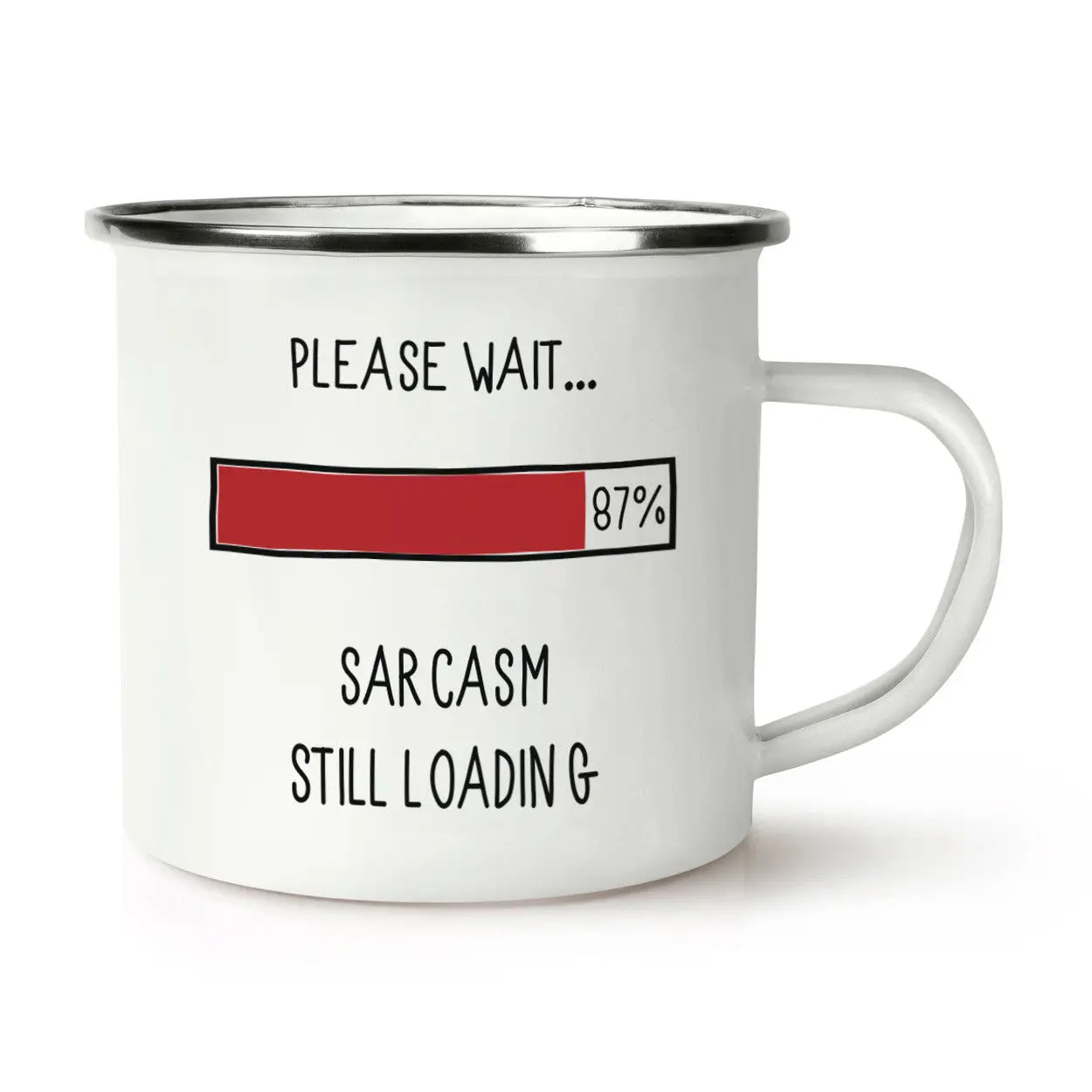 Кружка эмаль ретро. Кружка please wait sarcasm. Satisfactory Кружка. 300ml Cup Print.