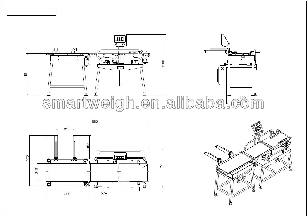 Conveyor Belt Weighing System For Food Production Line