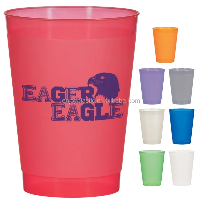 

Personalized 16 oz. Frost Flex Frosted Plastic Stadium Cups, Custom color
