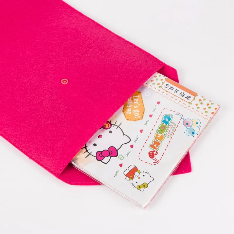 Soft Felt Fabric Vertical Lime Green File Folders With Fastener Buy