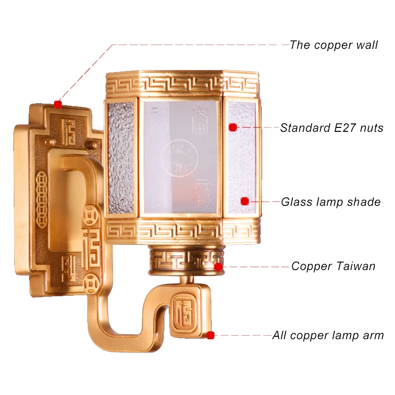 Simple style aluminum outdoor wall lamp, balcony square rain proof wall lamp,Modern style wall lamp