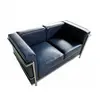 Italian europe style Navy blue color reproduction le corbusier 2 seater LC2 sofa