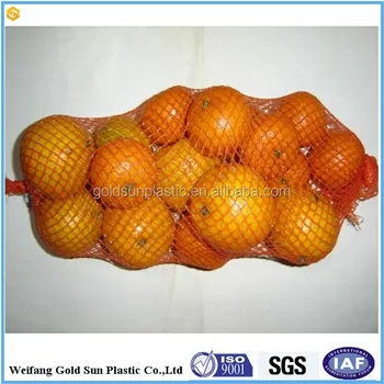 orange fruit mesh bags