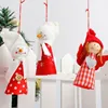 Christmas Angel Pendants Cloth Art Xmas Tree Hanging Decoration Love Heart Christmas Wing Angel for Home Bar Shop Decoration
