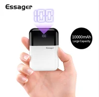 

2019 Essager Mini Power Bank 10000mAh External Battery Pack Charger Portable Powerbank LED Dual USB Poverbank for Mobile Phone