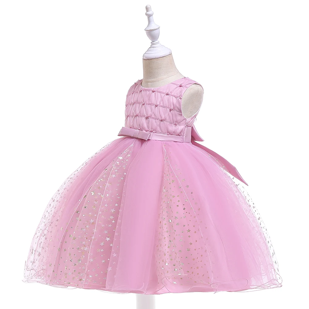 Latest Baby Girl Wedding Party Summer Frock Irregular Trailing