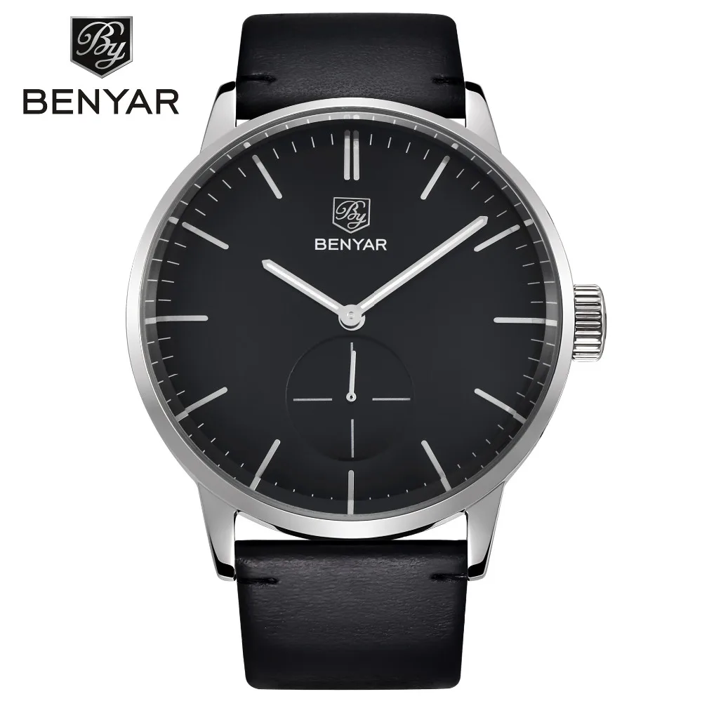 

Benyar 2720M High Quality Women's Quartz Wristwatch Men Simple Design Clock Watch, 4 color for choice