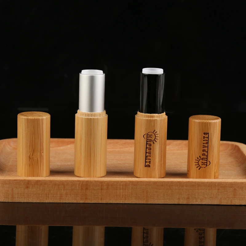 Diy Empty 4.5g Bamboo Lipstick Containers Lip Balm Tubes For Wholesale