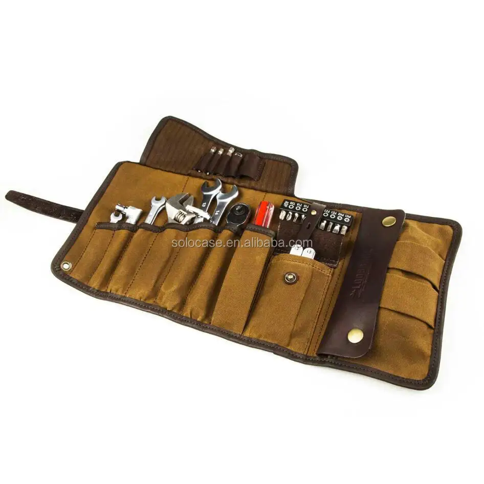 Waxed Canvas Tool Roll Special Purpose Bags