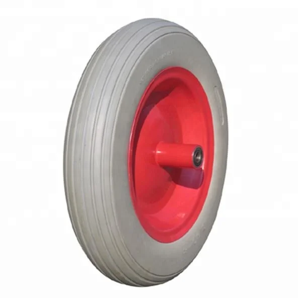 14/" PUNCTURE PROOF SOLID WHEELBARROW CART TROLLEY WHEEL 3.50-8 12MM BEARINGS