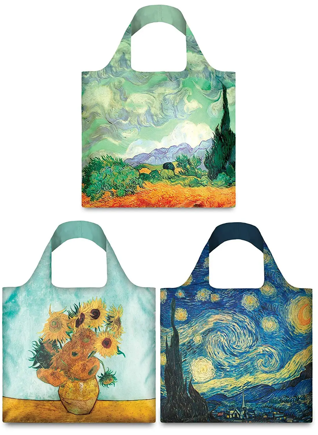 imobaby Vincent Van Gogh Painting Irises Growing Gard Changing Bags Large Capacity Handbags Canvas Shoulder Bag Backpack
