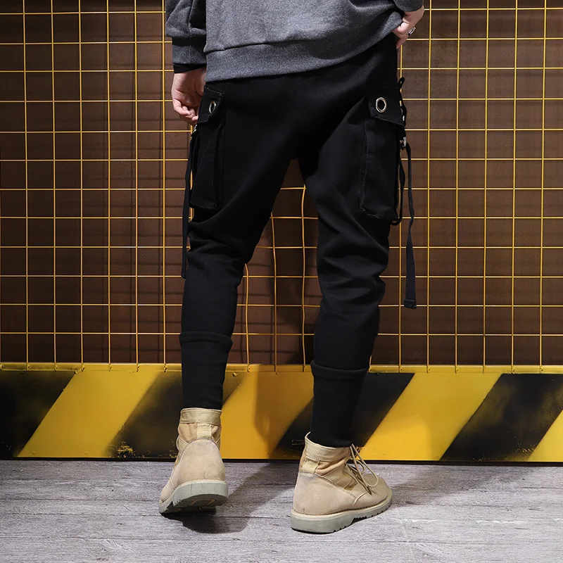 Mens High Quality Cotton Black Blank Track Pants Casual Streetwear ...