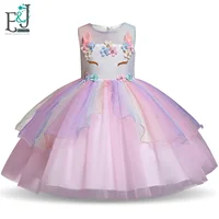 

New Unicorn Dress For Girls Ball Gown Princess Birthday Party Costumes Children Clothing