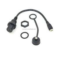 

Waterproof IP67 Micro USB 5pin Male to Micro-B Female Panel Mount Connector Extension Cable