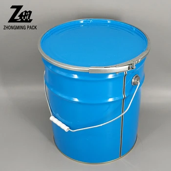 10 Liter Paint Pail With Lug Lid And Metal Handle White Painted 10 Liter Paint Pail With Lug Lid And Metal Handle White Painted Bucket