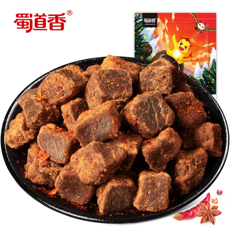 
Shu Dao Xiang China Wholesale Websites OEM Products 100g Cooked Meat Spicy Food Snack Food dried beef jerky 