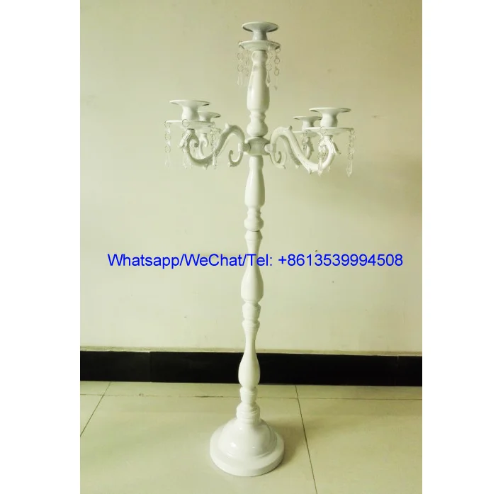Led Light Tall Gold Wedding Candelabra For Wedding And Party Decoration