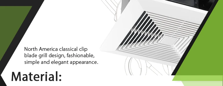 Ceiling Bathroom Exhaust Fan, BPT14-02A, 50CFM, 0.3Sones - detail 4