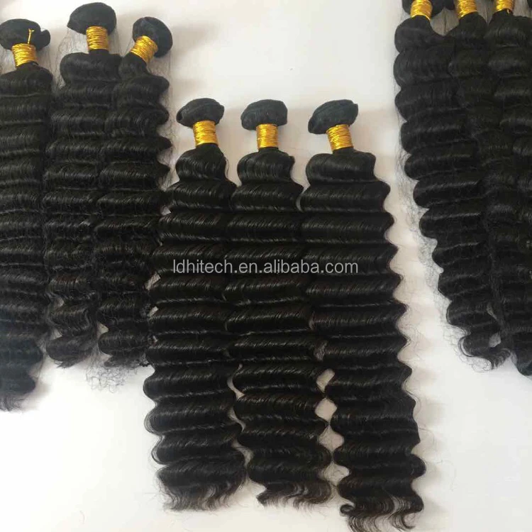 

Lidu hair factory best selling tangle free good hair deep wave with frontal brazilian hair bundles, Natural color;or as you customized