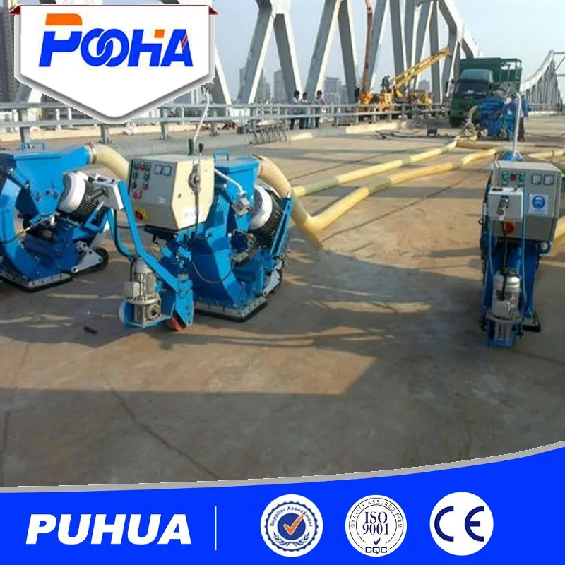 Mobile type concrete floor shot blasting machine for surface cleaning