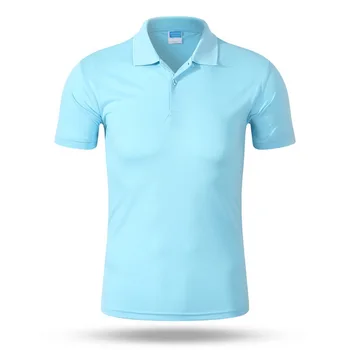 camisa tipo polo azul