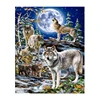 High quality wolf artwork the moon and wolves cross stitch Mosaic 5d diy full diamond painting
