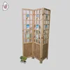 Chinese Wooden Frame Folding Screen Room Divider 3 Panels