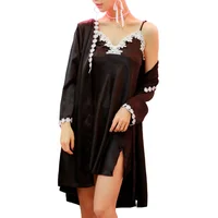 

Wholesale chinese satin sexy women sleepwear western night wear silk pajamas
