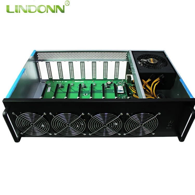 

New Cheaper 8 PCIE Ethereum Crypto GPU Mining Rig Machine Server Case Power Supply Graphic Cards Fans PSU Factory OEM