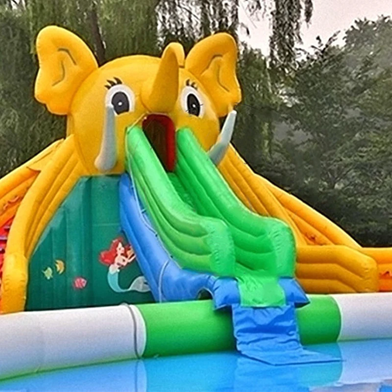 Надувная Водная Горка Со Слоном,Надувная Водная Горка Для Бассейна ...