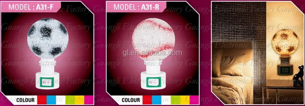 A61-F football plastic mini switch night light with bulb CE ROSH approved promotional gift items