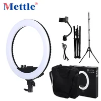 

Mettle henge ring light halo lamp 55w 240 leds with tripod phone holder photo video ring light