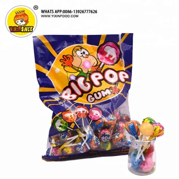 Stumbo Pops Lollipop With Bubble Gum - Buy Pin Pop Lollipop,Chewing Gum ...