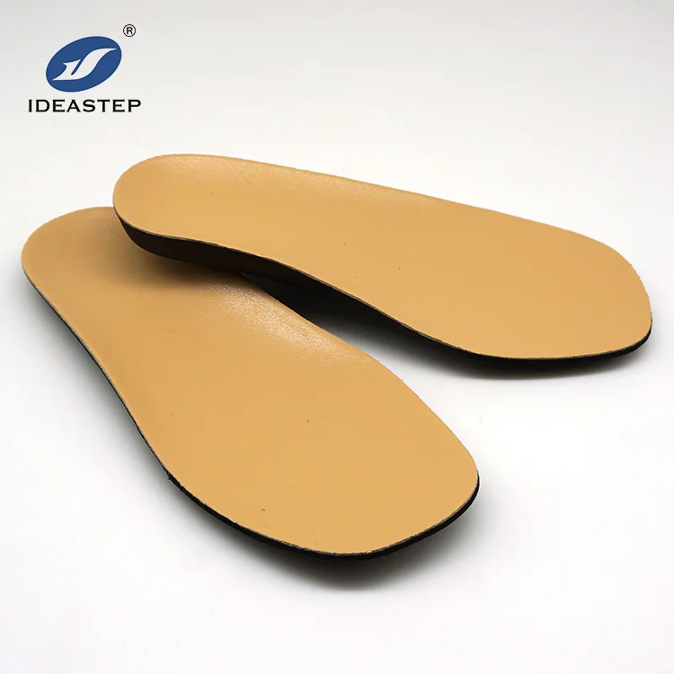 

IDEASTEP China factory price microfiber eva foot bed children's arch supports shoe insoles, Brown