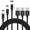 3 4 5 6 Pack 1M 2M 3M Nylon Braided for iPhone USB Data Sync Cable Charger 3ft 6ft 10ft for iPhone 6/7/8/X/XS/XR Charging Cable
