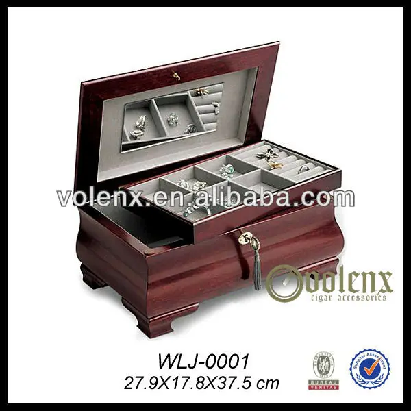 mirrored jewelry box with drawers antique silver wooden jewelry box