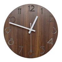 

Arabic Numeral Design Rustic Wooden Decorative Round Wall Clock