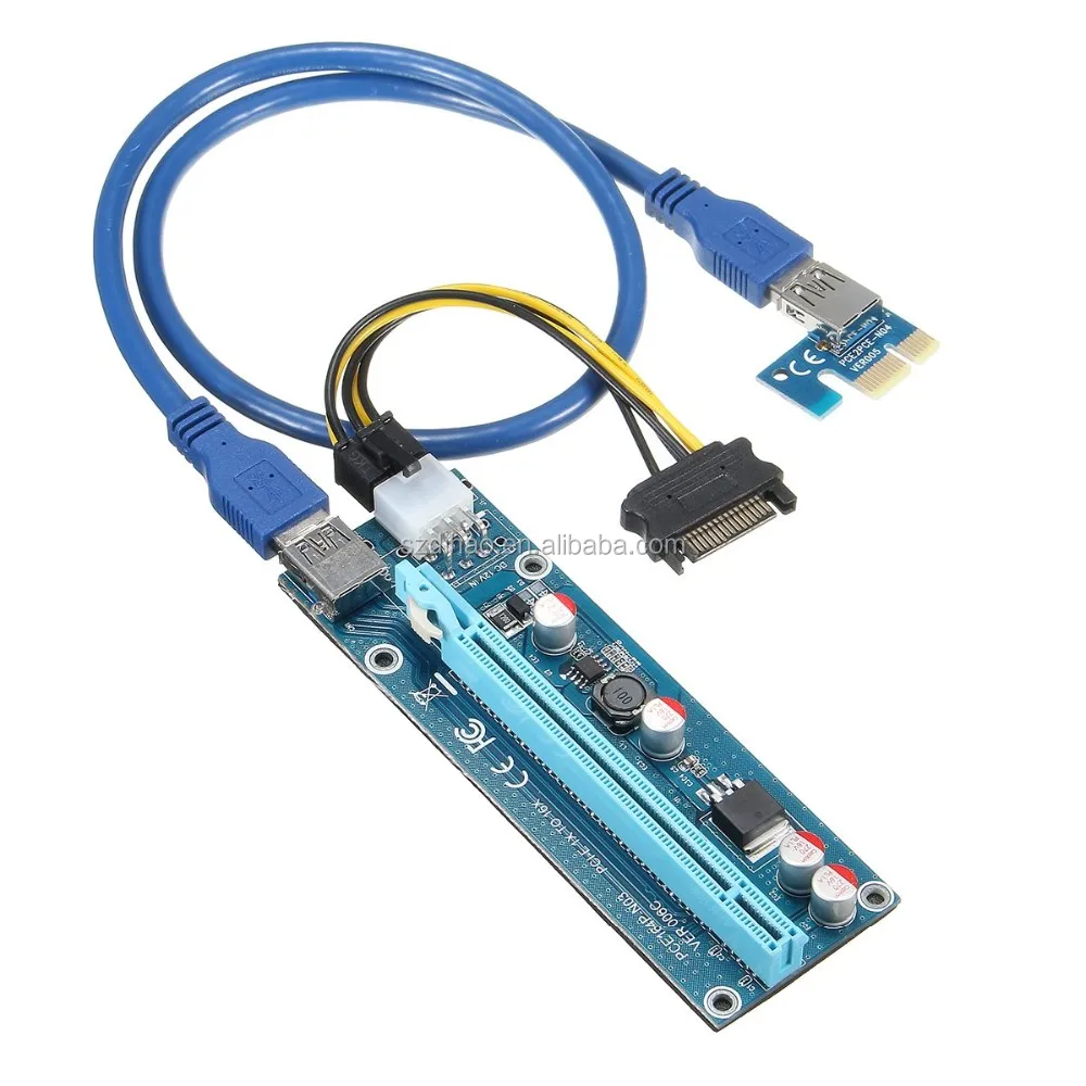 Dihao 60cm Usb 3.0 Pcie X1 To X16 With Power Supply Cable / Pcie 1x To
