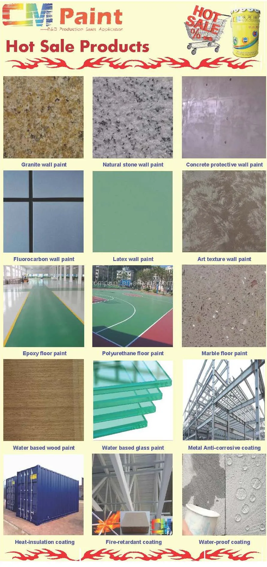 Water based powder paint white wall putty