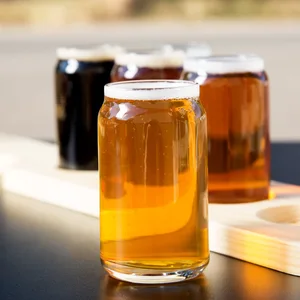 Image of Machine Blown Beer Souvenirs Can Shaped Beer Glass Tumbler Cup