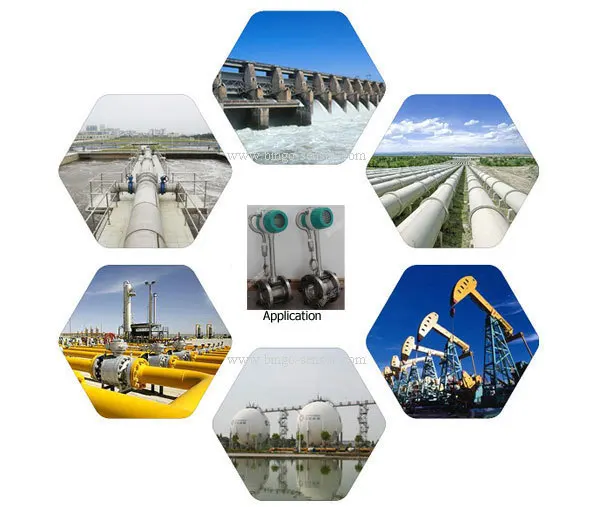 flange type sus304 vortex shedding flow meter for gas, steam and