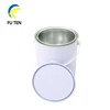 Round 5 liter tin can with metal lid and plastic handle for car paint