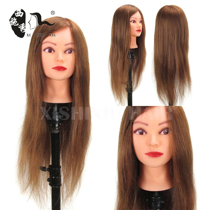 

Cheap real hair barber practice cutting mannequin head