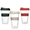 Reusable coffee tea cup tumbler glass