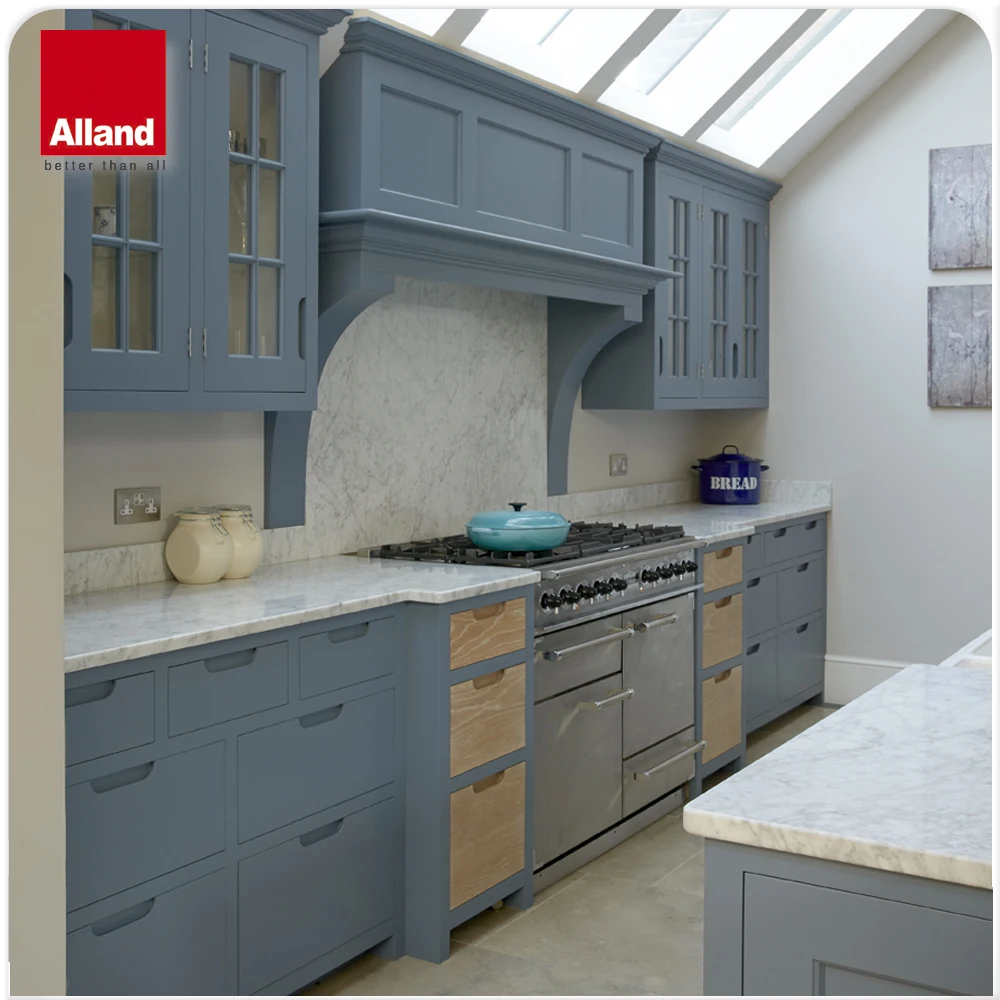 American Style Blue Color Shaker Style Kitchen Cabinets Buy